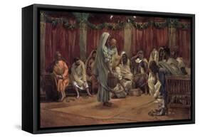 Jesus Washing the Disciples' Feet, Illustration for 'The Life of Christ', C.1886-94-James Tissot-Framed Stretched Canvas