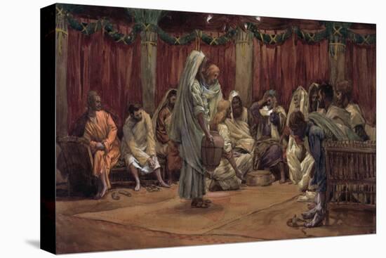 Jesus Washing the Disciples' Feet, Illustration for 'The Life of Christ', C.1886-94-James Tissot-Stretched Canvas