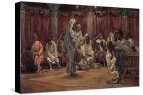 Jesus Washing the Disciples' Feet, Illustration for 'The Life of Christ', C.1886-94-James Tissot-Stretched Canvas