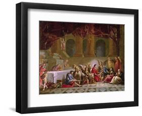 Jesus Washing the Disciples Feet-Claude Vignon-Framed Giclee Print