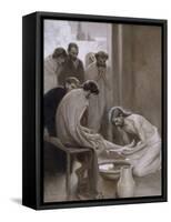 Jesus Washing the Feet of his Disciples, 1898-Albert Gustaf Aristides Edelfelt-Framed Stretched Canvas