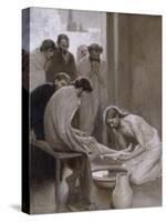 Jesus Washing the Feet of his Disciples, 1898-Albert Gustaf Aristides Edelfelt-Stretched Canvas