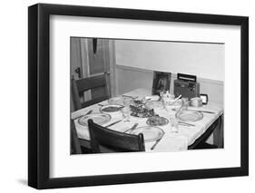 Jesus Watches over the Dinner Table, Ca. 1956-null-Framed Photographic Print