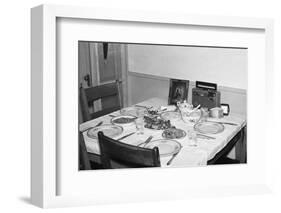 Jesus Watches over the Dinner Table, Ca. 1956-null-Framed Photographic Print