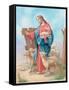 Jesus with a Herd of Sheep, Shepherd-Christo Monti-Framed Stretched Canvas