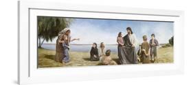 Jesus with Children-David Lindsley-Framed Giclee Print