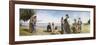 Jesus with Children-David Lindsley-Framed Giclee Print