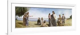 Jesus with Children-David Lindsley-Framed Premium Giclee Print