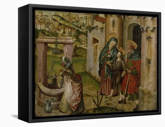 Jesus with His Parents on their Way Home-Rudolf Stahel-Framed Stretched Canvas