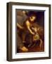 Jesus with Lamb, Detail from St Anne, the Virgin and Child with Lamb, 1508-1513-Leonardo da Vinci-Framed Giclee Print