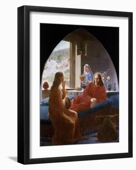 Jesus with Mary and Martha-Christen Dalsgaard-Framed Giclee Print