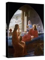 Jesus with Mary and Martha-Christen Dalsgaard-Stretched Canvas