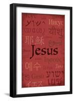 Jesus World Languages - Inspirational-Lantern Press-Framed Art Print