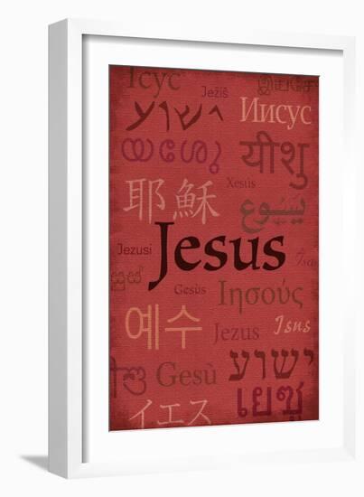 Jesus World Languages - Inspirational-Lantern Press-Framed Art Print