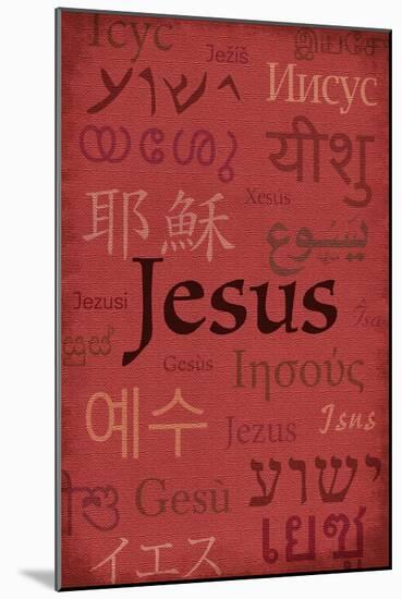 Jesus World Languages - Inspirational-Lantern Press-Mounted Art Print