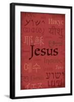 Jesus World Languages - Inspirational-Lantern Press-Framed Art Print