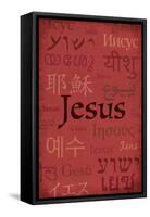 Jesus World Languages - Inspirational-Lantern Press-Framed Stretched Canvas