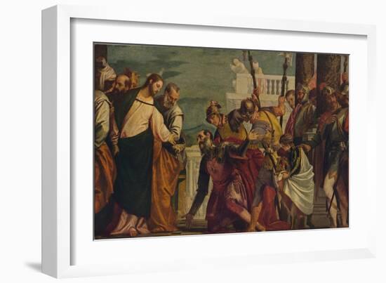 'Jesus Y El Centurio De Cafarnaun', (Jesus and the Centurion), 1571, (c1934)-Paolo Veronese-Framed Giclee Print