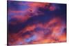 Jet Among Clouds at Sunset-null-Stretched Canvas