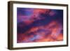 Jet Among Clouds at Sunset-null-Framed Photographic Print