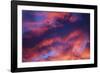 Jet Among Clouds at Sunset-null-Framed Photographic Print