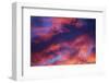 Jet Among Clouds at Sunset-null-Framed Photographic Print