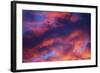 Jet Among Clouds at Sunset-null-Framed Photographic Print