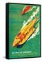 Jet-Boat of Tomorrow-James B. Settles-Framed Stretched Canvas