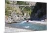 Jet boat on the Shotover River below the Edith Cavell Bridge, Queenstown, Queenstown-Lakes district-Ruth Tomlinson-Mounted Photographic Print