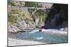 Jet boat on the Shotover River below the Edith Cavell Bridge, Queenstown, Queenstown-Lakes district-Ruth Tomlinson-Mounted Photographic Print