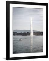 Jet D'Eau, Lake Geneva, Geneva, Switzerland, Europe-Matthew Frost-Framed Photographic Print