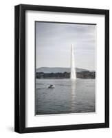 Jet D'Eau, Lake Geneva, Geneva, Switzerland, Europe-Matthew Frost-Framed Photographic Print