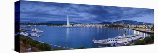 Jet D'Eau on Lake Geneva, Geneva, Switzerland-Jon Arnold-Stretched Canvas