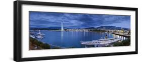 Jet D'Eau on Lake Geneva, Geneva, Switzerland-Jon Arnold-Framed Photographic Print