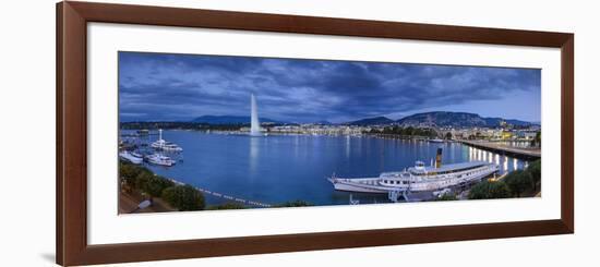 Jet D'Eau on Lake Geneva, Geneva, Switzerland-Jon Arnold-Framed Photographic Print