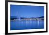 Jet D'Eau on Lake Geneva, Mont Blanc in the Distance, Geneva, Switzerland-Jon Arnold-Framed Photographic Print