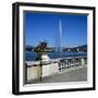 Jet D'Eau (Water Jet), Geneva, Lake Geneva (Lac Leman), Switzerland, Europe-Stuart Black-Framed Photographic Print