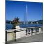 Jet D'Eau (Water Jet), Geneva, Lake Geneva (Lac Leman), Switzerland, Europe-Stuart Black-Mounted Photographic Print