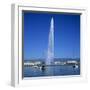 Jet D'Eau (Water Jet), Geneva, Lake Geneva (Lac Leman), Switzerland, Europe-Stuart Black-Framed Photographic Print