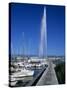 Jet D'Eau (Water Jet), Lake Geneva, Geneva, Switzerland, Europe-Stuart Black-Stretched Canvas