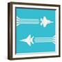 Jet Fighter Aircrafts Flying on Sky for Your Design-Lawkeeper-Framed Art Print