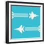 Jet Fighter Aircrafts Flying on Sky for Your Design-Lawkeeper-Framed Art Print