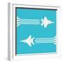 Jet Fighter Aircrafts Flying on Sky for Your Design-Lawkeeper-Framed Art Print