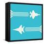 Jet Fighter Aircrafts Flying on Sky for Your Design-Lawkeeper-Framed Stretched Canvas