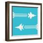 Jet Fighter Aircrafts Flying on Sky for Your Design-Lawkeeper-Framed Art Print