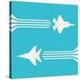 Jet Fighter Aircrafts Flying on Sky for Your Design-Lawkeeper-Stretched Canvas