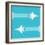 Jet Fighter Aircrafts Flying on Sky for Your Design-Lawkeeper-Framed Premium Giclee Print