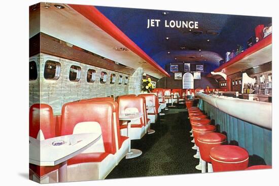 Jet Lounge, Retro-null-Stretched Canvas