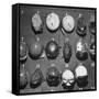 Jet Pilot Helmets and Goggles Hanging on Hooks-Charles E^ Steinheimer-Framed Stretched Canvas