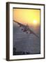 Jet Plane, A4D Skyhawk, Taking Off From USS Independence at Sunrise over Mediterranean Sea-John Dominis-Framed Photographic Print